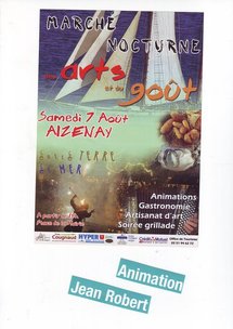 Aizenay: Marché nocturne des arts et du goût samedi 7 août à 18h00 Aizenay: Marché nocturne des arts et du goût samedi 7 août à 18h00