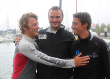 Vincent Kerbouriou (CGG Veritas) et Hugo Lavayssière (Hervé Sail Design) sont en lutte pour la sixième place de l’étape Vincent Kerbouriou (CGG Veritas) et Hugo Lavayssière (Hervé Sail Design) sont en lutte pour la sixième place de l’étape