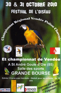 Saint André Goule d'Oie: championnat de Vendée Ornithologique du samedi 30 octobre au dimanche 31 octobre Saint André Goule d'Oie: championnat de Vendée Ornithologique du samedi 30 octobre au dimanche 31 octobre