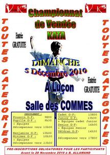 Championnats de Vendée kata ce dimanche à Luçon Championnats de Vendée kata ce dimanche à Luçon