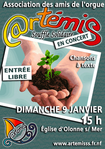 Olonne-sur-Mer: chansons et musique avec Artémis le dimanche 9 janvier à 15h00 Olonne-sur-Mer: chansons et musique avec Artémis le dimanche 9 janvier à 15h00