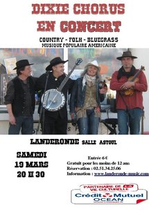 Landeronde: concert de DIXIE CHORUS le 19 mars à 20h30 à 