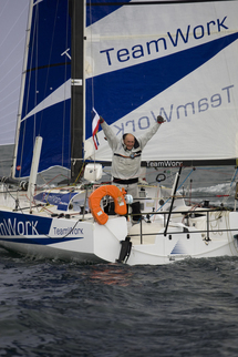 David Raison sur Team Work Evolution arrive en tête de cette première étape de la Transgascogne David Raison sur Team Work Evolution arrive en tête de cette première étape de la Transgascogne