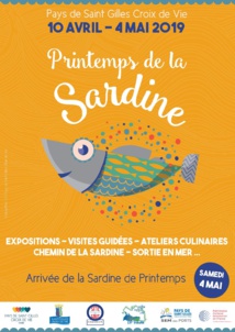 Printemps de la Sardine 2019 du 10 avril au 4 mai au Pays de Saint Gilles Croix de Vie Printemps de la Sardine 2019 du 10 avril au 4 mai au Pays de Saint Gilles Croix de Vie