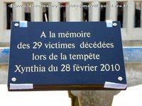 Xynthia : un mémorial pour les sinistrés Xynthia : un mémorial pour les sinistrés