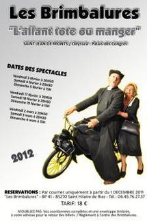 Saint-Jean-de-Monts: théâtre " L’allant tote ou manger."avec la troupe Les Brimbalures du 3 février au 4 mars Saint-Jean-de-Monts: théâtre " L’allant tote ou manger."avec la troupe Les Brimbalures du 3 février au 4 mars
