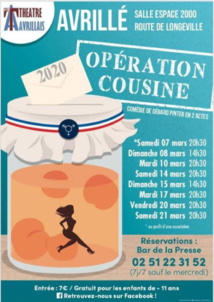 Avrillé : théâtre avec "Opération cousine" à partir du 7 mars Avrillé : théâtre avec "Opération cousine" à partir du 7 mars