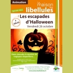 Chaillé-sous-les Ormeaux: "Les escapades d'Halloween" à la Maison des Libellules le mercredi 31 octobre à 14h30 Chaillé-sous-les Ormeaux: "Les escapades d'Halloween" à la Maison des Libellules le mercredi 31 octobre à 14h30