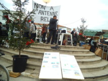 Longeville-sur-Mer: une cinquantaine d'opposants à l'antenne relais de la Saligotière manifestent 