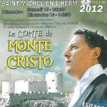Saint-Michel-en-l'Herm théâtre avec les Comédiens Chapelais dans "Le Comte de Monte Cristo" dimanche 16 décembre à 20h30