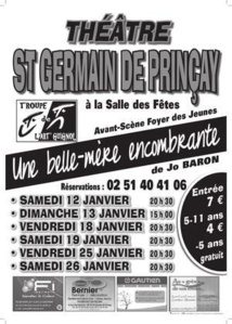 Théâtre avec 'une Belle-Mère encombrante' de Jo Baron à partir du 12 janvier à Saint Germain de Prinçay