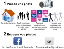 La manif pour tous à la mairie La manif pour tous à la mairie