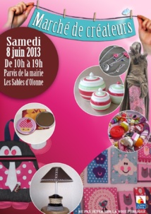 Marché de créateurs aux Sables d'Olonne le samedi 8 juin de 10h00 à 19h00 