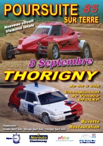 Thorigny: championnat de Vendée UFOLEP de poursuite sur Terre le dimanche 8 septembre