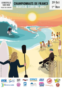 Les meilleurs athlètes internationaux présents sur les Championnats de France de waveski surfing à Longeville sur mer.