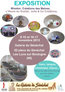 Exposition artisanat vendéen 9-10 et 16-17 novembre aux Lucs-sur-Boulogne