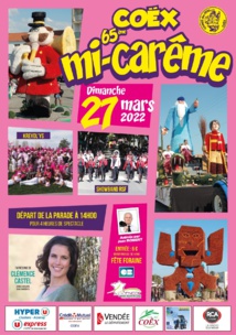 Mi-carême de Coex ce dimanche 27 mars Mi-carême de Coex ce dimanche 27 mars