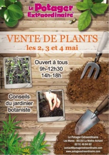 La Mothe Achard : vente de plants les 2, 3 et 4 mai  au Potager extraordinaire