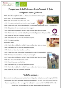 Olonne-sur-Mer : porte ouverte à la Ferme de la Goulpière samedi 10 juin de 9h00 à 19h00 Olonne-sur-Mer : porte ouverte à la Ferme de la Goulpière samedi 10 juin de 9h00 à 19h00