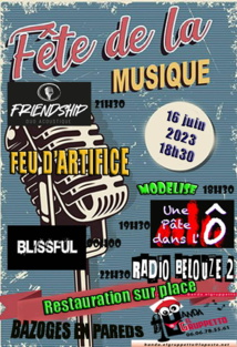 La fête de la musique ce soir à Bazoges en Pareds La fête de la musique ce soir à Bazoges en Pareds