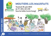 Moutiers-les-Mauxfaits : marché des producteurs de pays vendredi 25 août de 17h00 à 22h00