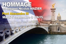 Hommage ce mardi au Sergent Nicolas Mazier Hommage ce mardi au Sergent Nicolas Mazier