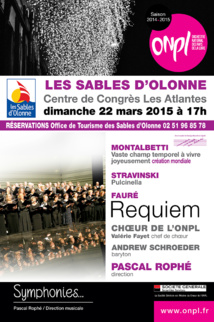Concert de l'Orchestre National des Pays de la Loire le dimanche 22 mars Concert de l'Orchestre National des Pays de la Loire le dimanche 22 mars