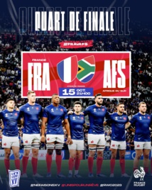 Coupe du monde de rugby : le XV de France affrontera l'Afrique du Sud en quarts de finale