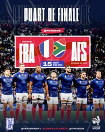 Coupe du monde de rugby : le XV de France affrontera l'Afrique du Sud en quarts de finale Coupe du monde de rugby : le XV de France affrontera l'Afrique du Sud en quarts de finale