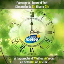 Passage à l’heure d’été dimanche 29 mars 2015