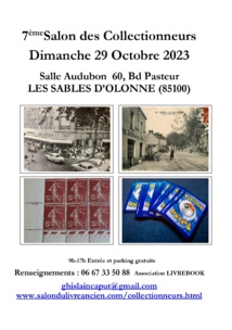 Les Sables d'Olonne: salon des collectionneurs ce dimanche 29 octobre à la Salle Audubon Les Sables d'Olonne: salon des collectionneurs ce dimanche 29 octobre à la Salle Audubon