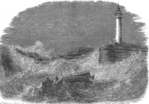 Léon Morel-Fatio (1810-1871), Absolution donnée à des naufragés du haut de la jetée des Sables d'Olonne, L'Illustration, Journal universel, n°192, 31 octobre 1846