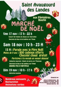Saint-Avaugourd-des-Landes : marché de Noël ce samedi 18 novembre Saint-Avaugourd-des-Landes : marché de Noël ce samedi 18 novembre