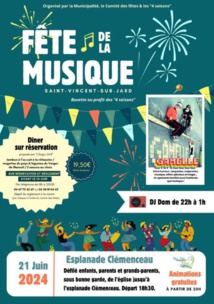Saint-Vincent-sur-Jard : fête de la musique ce vendredi 21 juin à partir de 18h30 Saint-Vincent-sur-Jard : fête de la musique ce vendredi 21 juin à partir de 18h30