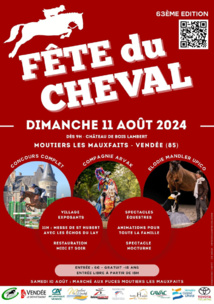 Rendez vous dimanche 11 août pour la 63 ème édition de la fête du cheval à Moutiers les Mauxfaits Rendez vous dimanche 11 août pour la 63 ème édition de la fête du cheval à Moutiers les Mauxfaits