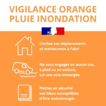 Météo – Vigilance de niveau ORANGE à la pluie et aux inondations sur le département de la Vendée Météo – Vigilance de niveau ORANGE à la pluie et aux inondations sur le département de la Vendée