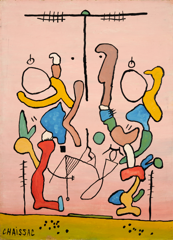 Le Loustic plein d’astuce à la fête foraine, 1957, huile sur carton