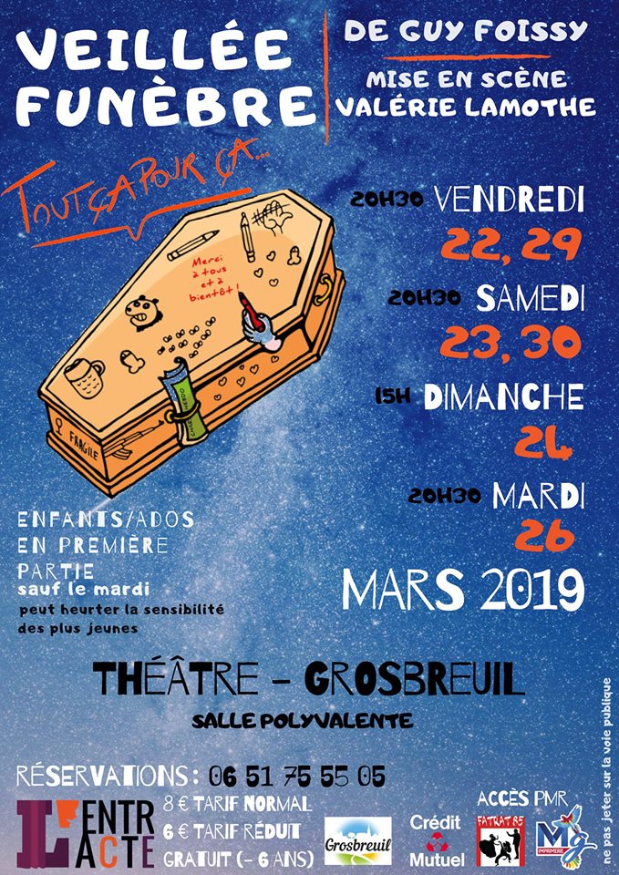 Grosbreuil: théâtre avec la troupe " l'Entracte" ce vendredi 22 mars à 20h30