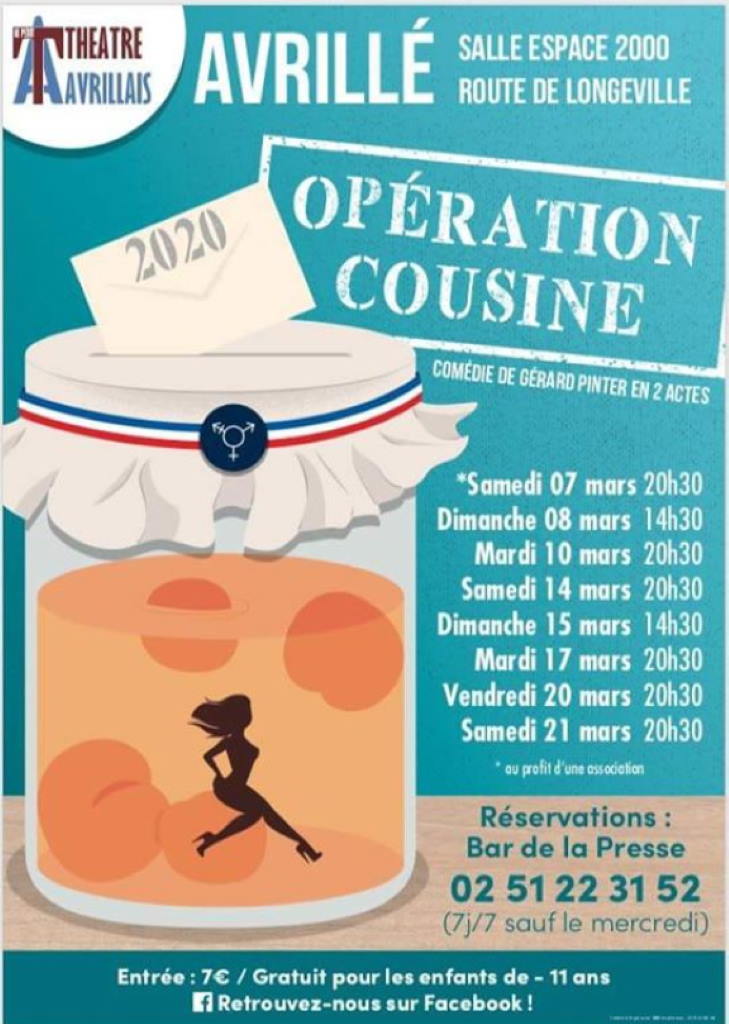 Avrillé : théâtre avec "Opération cousine"  à partir du 7 mars  