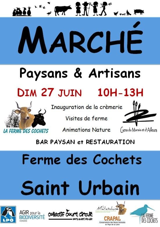 Saint Urbain : marché paysan le dimanche 27 juin de 10h00 à 13h00