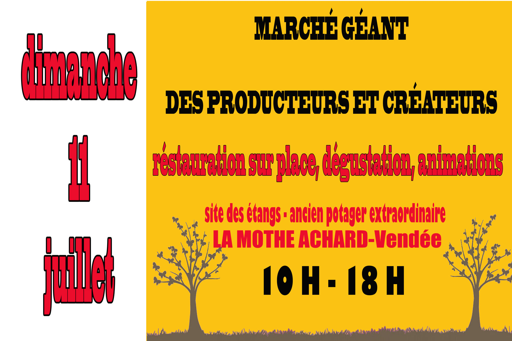 La Mothe-Achard : Marché géant  dimanche 11 juillet de 10h00 à 18h00