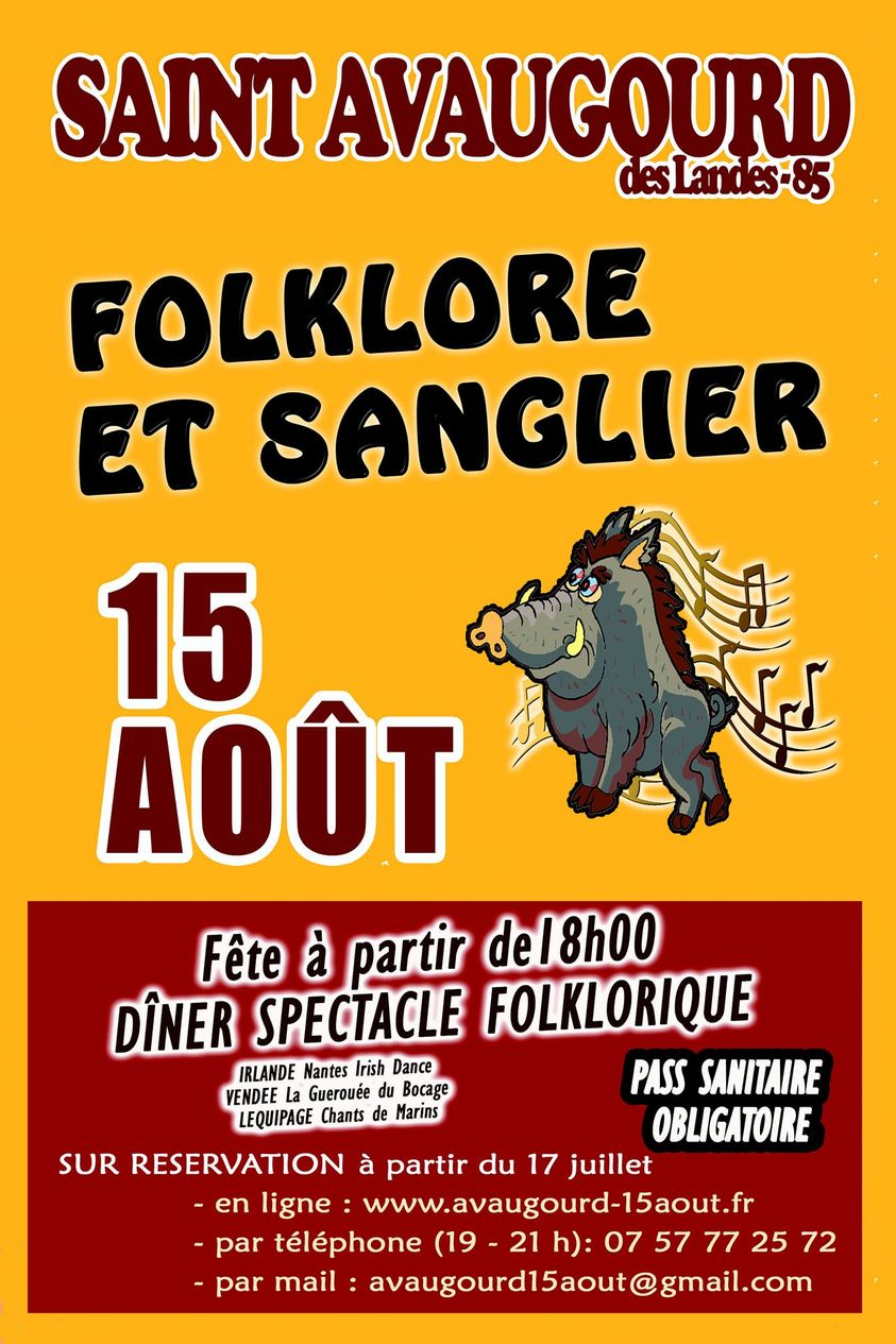 Saint-Avaugour des Landes : fête du sanglier le diamanche 15 août à partir de 18h00