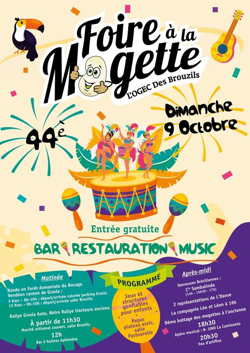 Les Brouzils: 44 éme  foire à la mogette ce dimanche 9 octobre