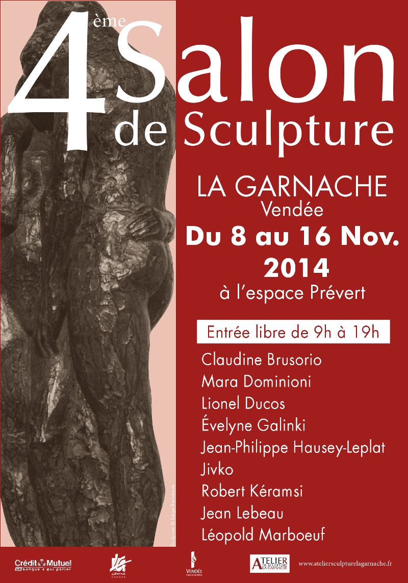 La Garnache: 4° Salon de sculpture à l'Espace Prévert du 8 au 16 novembre