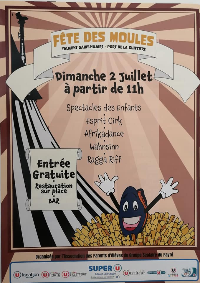 La Fête des Moules à la Guittière ce dimanche 2 juillet à partir de 11h00 La Fête des Moules à la Guittière ce dimanche 2 juillet à partir de 11h00