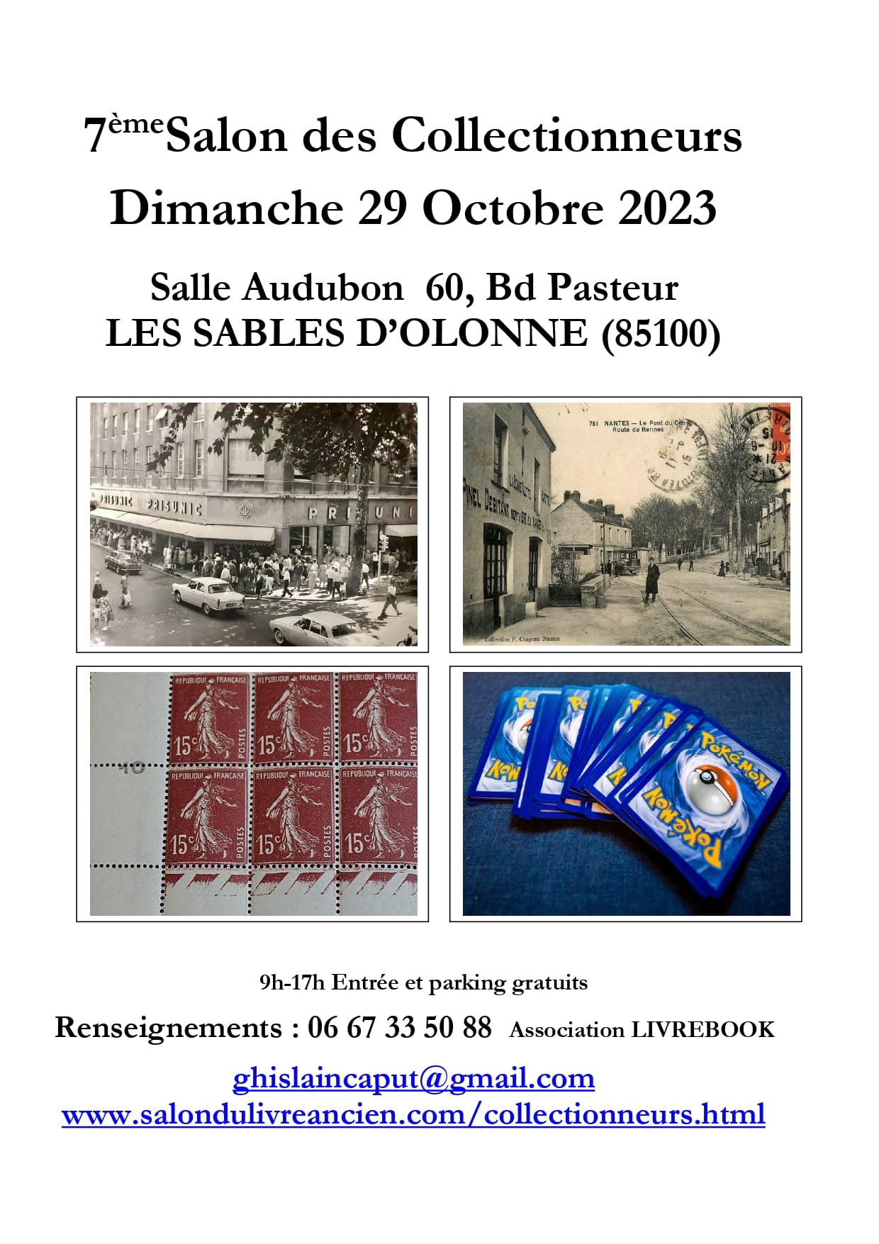 Les Sables d'Olonne: salon des collectionneurs ce dimanche 29 octobre à la Salle Audubon