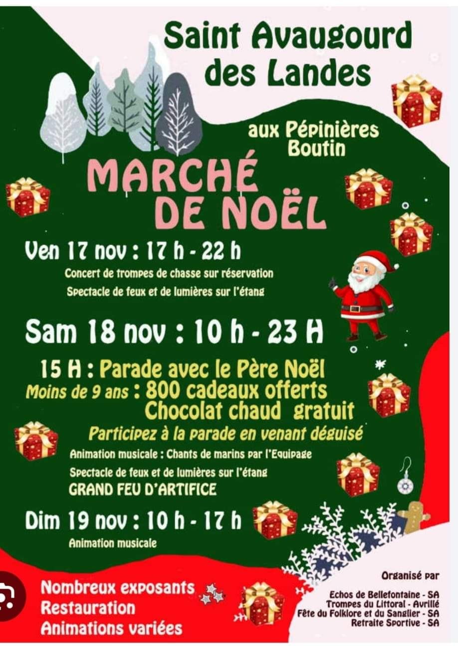 Saint-Avaugourd-des-Landes : marché de Noël ce samedi 18 novembre