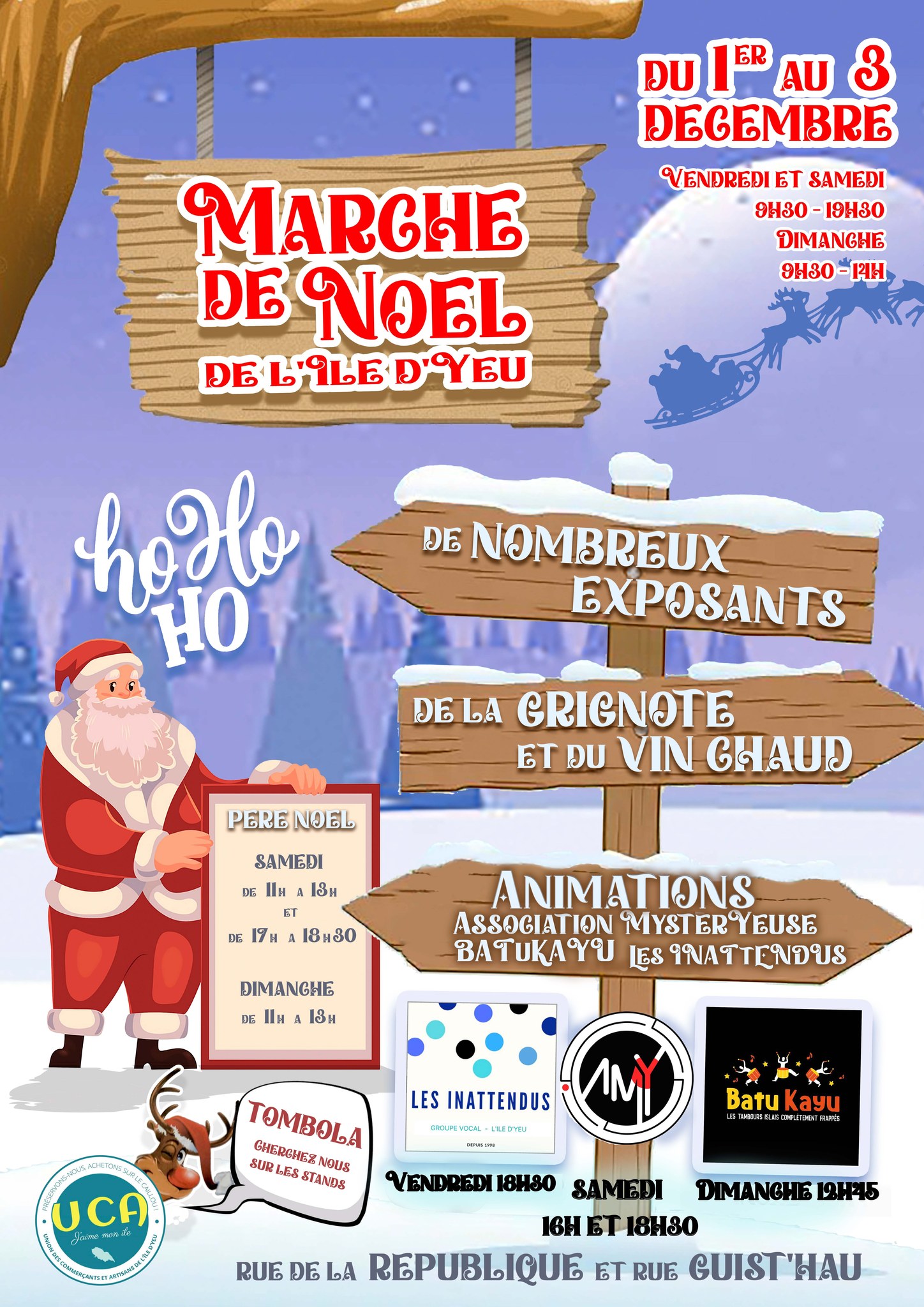 A l'île d'Yeu  c'est le Marché de Noël  à partir de ce vendredi 1° décembre 