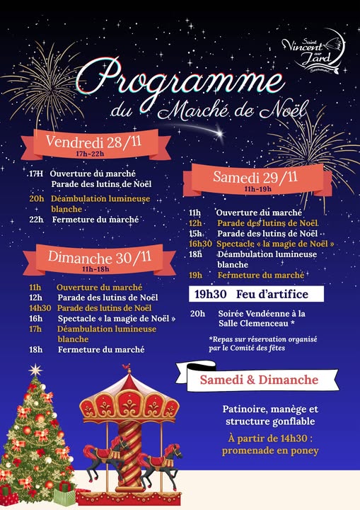 Saint-Vincent-sur-Jard les 28,29 et 30 novembre