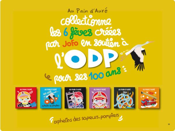 Épiphanie : Pour les 100 ans de l'ODP, La Boulangerie Au Pain d'Auré soutient les pupilles orphelins des sapeurs pompiers de France.